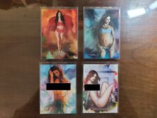 ADRIANA LIMA 4 CARD LOT ACEO Art Card Signed by Artist EDWARD VELA picture