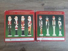 Windsor Collection Christmas Figurines Set of 8 W/Boxes, Santa & Snowmen picture