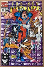 1991 The New Mutants #100 Signed by Stan Lee & Rob Liefeld 1st App X-Force NM picture