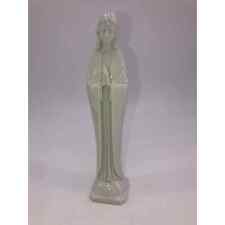 Madonna Porcelain Ceramic Virgin Mary Figurine Standing White 9.5 Inches High picture