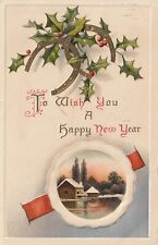 Postcard Greeting Happy New Years Davidson Bros ca 1909 picture