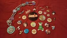 Vintage 80's Pin Metal Button LOT Mixed Madonna Bart Annie Hard Rock SPUDS McKnz picture
