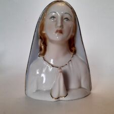 Vintage Porcelain Praying Virgin Mary Bust 4.25