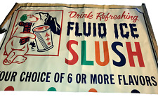 Vintage Polar Bear FLUID ICE SLUSH Flavored Ice Slushy Poster 30