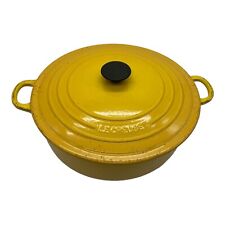 Le Creuset Enameled Cast Iron Round Risotto Pot #30 6.75 Qt Yellow Dutch Oven picture