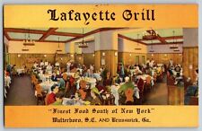 Brunswick, Georgia GA - Lafayette Grill and Restaurant - Vintage Postcard picture