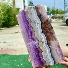 1.54LB Natural and beautiful dream amethyst rough stone slab specimen picture