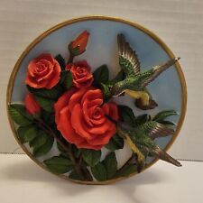 Cadona Village 1999 Collectable 3D Hummingbird Plate Tiny Chip On Top Bird's... picture