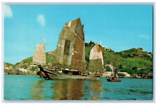 Chai Wan Hong Kong Postcard The Fishing Junk c1960's Vintage Unposted picture