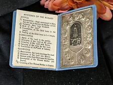 Vtg 15 Mysteries Of The Rosary Book Madonna Plaque Sterling Mary Prayer Glorious picture