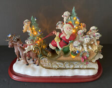 Danbury Mint The Dreamsicles Christmas Sleigh 2001 Cherubs Lights Up Clay Art picture