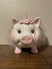 Vintage Mud Pie Ceramic Ballerina Piggy Bank *Large* picture