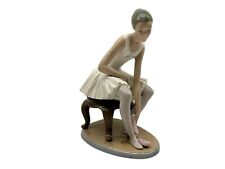 Lladro NAO Figurine Elegant Ballet Ballerina Seated Putting On Slippers No. 387 picture