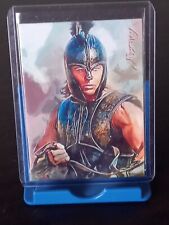M17 TROY Brad Pitt #2  - ACEO Art Card Signed by Edward Vela 50/50 picture