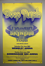 Deep Purple Lynyrd Skynyrd Poster Original Promo Wembley/Birmingham 2003 picture