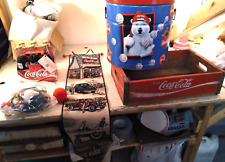 Huge Lot of Vintage Coca Cola Memorabilia,6 PK,COKE BEAR TIN,WOOD COKA COLA BOX picture