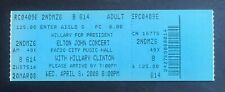 2008 Hillary Clinton & Elton John Ticket Stub 4/09/08 Radio City Music Hall NYC. picture