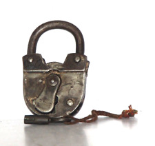 Vintage Lock Antique Wally Iron Padlock Original Key Old Lock, Germany 5313 picture