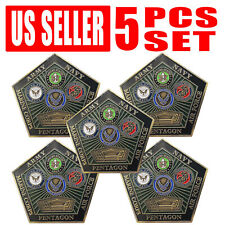 5PCS U.S. Pentagon Challenge Collectible Coin Dept of Defense Army Navy Marines picture