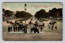 Chicago IL-Illinois, Entrance Grand Boulevard, Antique, Vintage c1911 Postcard picture
