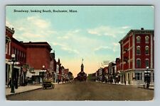 Rochester MN-Minnesota, Drugstore, Broadway Looking South Vintage c1914 Postcard picture