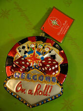Christopher Radko Las Vegas On The Roll Glass Ornament picture