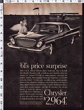 1961 Vintage Print Ad Chrysler Car picture
