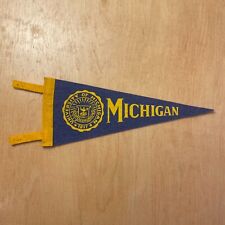 Vintage 1950s University of Michigan 5x9 Felt Pennant Flag picture
