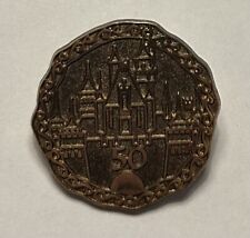 Disneyland - Gold Coin - 50 Cent Sleeping Beauty Castle Pin picture