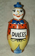 Vintage Pottery Clown Jar Dulces Candy picture