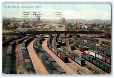 1909 Aerial View Of Freight Yards Minneapolis Minnesota MN Posted Trail Postcard picture