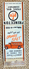 Vintage Matchbook Cover Princeton Fuel Oil 1950's Mobil Oil picture