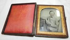 Vintage Ambrotype ? photo of a young boy - With case picture