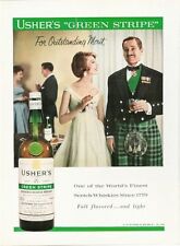 1959 Usher's Green Stripe Scotch Whisky Kilt PRINT AD picture