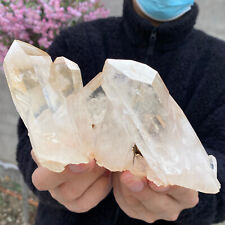 465g Natural Clear White Quartz Crystal Cluster Rough Healing Specimen picture