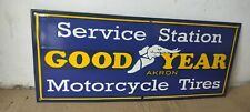 Good year Service Station Porcelain Enamel Sign  24 x 10 Inches picture