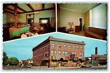 c1950's The Falls Hotel & Restaurant Multiview New Berry Michigan MI Postcard picture