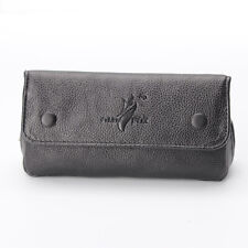 Soft PU Leather Pipe Tobacco Pouch Case Bag with 2 Pipes Holder Pocket Black picture