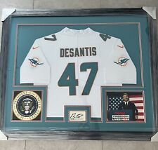 Ron DeSantis Framed Jersey Auto POTUS 47 BAS COA Signed President Miami Dolphins picture