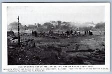 1907 OLD ORCHARD BEACH MAINE AFTER FIRE MILLIKEN STREET RUINS OF STORES POSTCARD picture