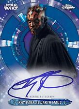 Topps Chrome Star Wars RAY PARK Auth Autograph as DARTH MAUL SIG Digital Card picture