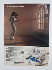 1980s REEBOK Shoes Women ERS Scrunch Sock Fashion Colorful Vtg Poster Print Ad picture