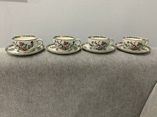 Antique John Maddock & Sons Indian Tree Pattern Set of 4 Cups & Saucers picture