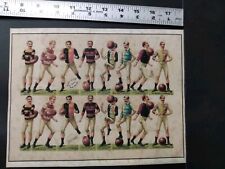 1880s Raphael Tuck Football Plyers  Colored  ”AGED Looks Old  8.5 By 11 In. picture