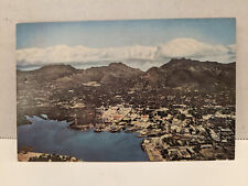 Honolulu Hawaii Harbor Aerial View Vintage Postcard Union Oil Company picture