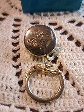 Vintage Retractable Brooch Key Ring Gold Tone Made By Cole Classic 1960s picture