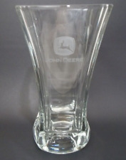 John Deere Unique Glass Crystal Vase 4 Sided Flared Rim High Quality from France picture