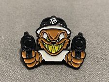 Pinzcity White Black Dual Shooter Scare Bear Hat Pin Limited picture