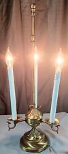 Vintage 3 Candlestick French Bouillotte Style Table Lamp Brass Finished No Shade picture