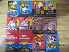 12 topps movie card packs 1 grease/1harry/2raiders/2rocky/1indiana jones/1ghost/ picture